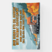 Pas nu in: gecertificeerde Hazmat CDL-chauffeurs Spandoek (Verticaal)