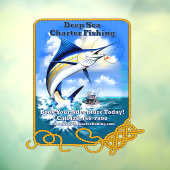 Pas Ocean Sports Vis Charter Boot Bedrijf Aan Raamsticker (Vel 3)