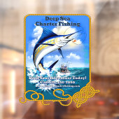 Pas Ocean Sports Vis Charter Boot Bedrijf Aan Raamsticker (Vel 2)