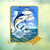 Pas Ocean Sports Vis Charter Boot Bedrijf Aan Raamsticker (Vel 3)