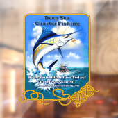 Pas Ocean Sports Vis Charter Boot Bedrijf Aan Raamsticker (Vel 2)