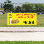 Pas om het even welke 6 Inch sub met een Drink aan Spandoek (Insitu)