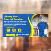 Pas ongedierte knaagdierbestrijding zakelijke teks raamsticker (Vel 2)