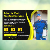 Pas ongedierte knaagdierbestrijding zakelijke teks raamsticker (Vel 3)