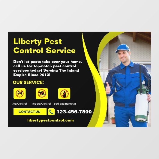 Pas ongedierte knaagdierbestrijding zakelijke teks raamsticker (Vel)