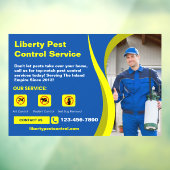 Pas ongedierte knaagdierbestrijding zakelijke teks raamsticker (Vel 3)