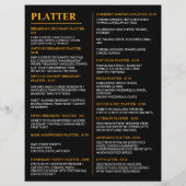 Pas online deze Elegant Food Menu & Prijs aan (Achterkant)