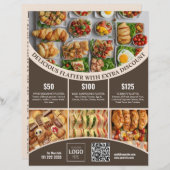 Pas online deze Elegant Food Menu & Prijs aan (Voorkant / Achterkant)