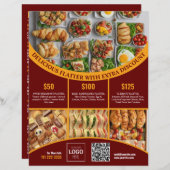 Pas online deze Elegant Food Menu & Prijs aan (Voorkant / Achterkant)