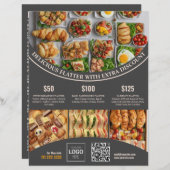 Pas online deze Elegant Food Menu & Prijs aan (Voorkant / Achterkant)