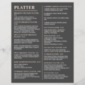 Pas online deze Elegant Food Menu & Prijs aan (Achterkant)