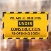 Pas ons aan herbouwen onder aanbouw raamsticker (Vel 2)