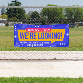 Pas ons team aan, we kijken uit spandoek