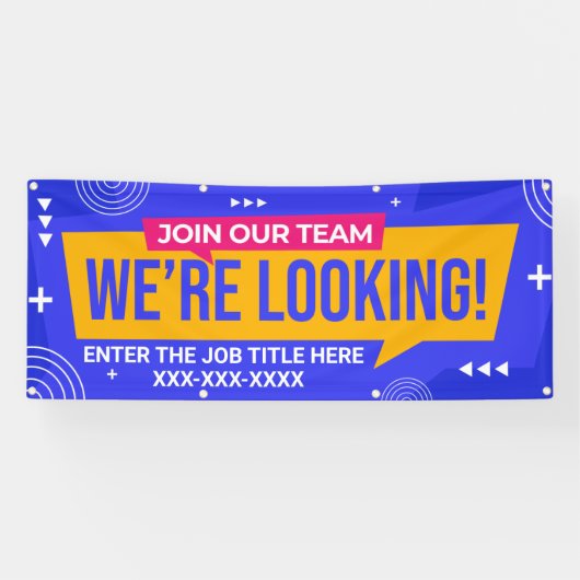 Pas ons team aan, we kijken uit spandoek (Horizontaal)