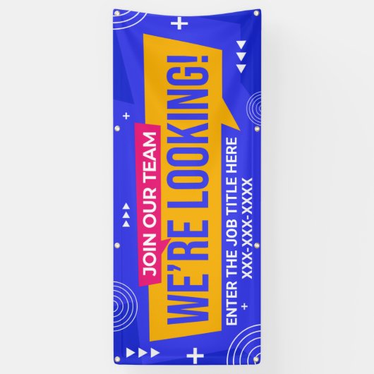 Pas ons team aan, we kijken uit spandoek (Verticaal)