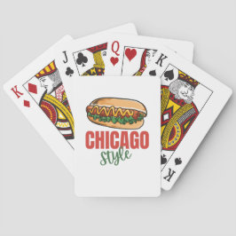 Pas ontwerp aan Chicago Style Best Hot Dog Gift Pokerkaarten