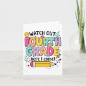 Pas op 4e klas hier kom ik eerste dag terug naar  kaart (Voorkant)