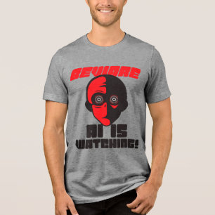 Pas op AI kijkt toe! Tri-Blend Shirt