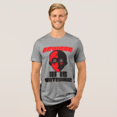 Pas op AI kijkt toe! Tri-Blend Shirt (Voorkant volledig)