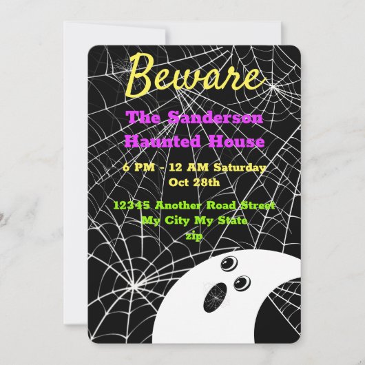 Pas op Black Spider Weds Ghost Halloween Party (Voorkant)