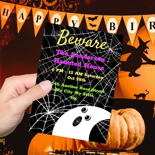 Pas op Black Spider Weds Ghost Halloween Party