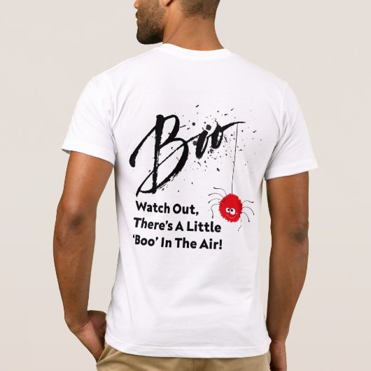 "Pas op! Boeken in de lucht Halloween T-Shirt (Achterkant)