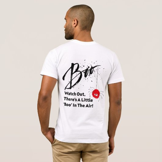 "Pas op! Boeken in de lucht Halloween T-Shirt (Achterkant volledig)