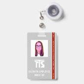 Pas op: Bouw - Hoog Risico ID-badge Badge (Voorzijde met uittrekbare clip)