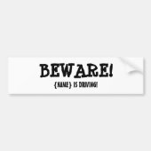 PAS OP!!! BUMPERSTICKER (Voorkant)