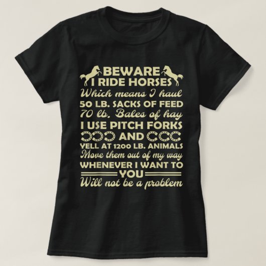 Pas op dat de Mannen T-Shirt van Ruitpaarden (Design voorkant)