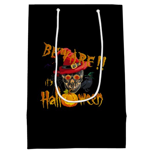 Pas op dat het Halloween is Medium Cadeauzakje (Achterkant)