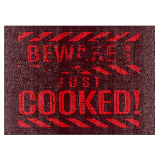 Pas op dat ik net gekookt heb snijplank (Voorkant)