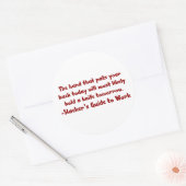 Pas op dat mensen u op de rug patenteren (2) ronde sticker (Envelop)