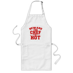Pas op, de Chef is HOT - lang Apron Lang Schort