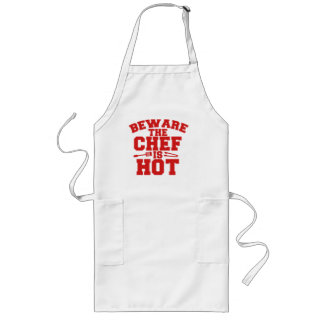 Pas op, de Chef is HOT - lang Apron Lang Schort