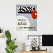 Pas op de Kanker Quack 1938 WPA Poster (Thuiskantoor)