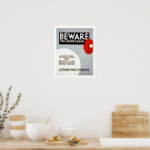 Pas op de kankerzak (canvas) poster (Keuken)