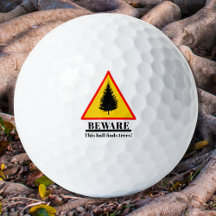 Pas op deze bal vindt bomen golfballen