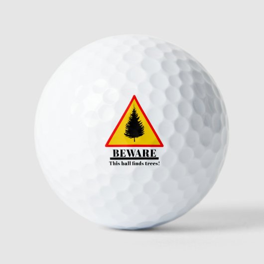 Pas op deze bal vindt bomen golfballen (Voorkant)