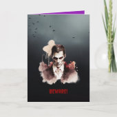 "Pas op!" Dubbele wenskaart Kaart (Voorkant)