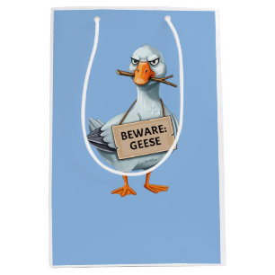 Pas op Ganzen – Grappige Boze Gans Medium Cadeauzakje