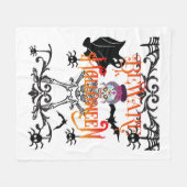 Pas op Halloween Fleece Deken (Voorkant (Horizontaal))
