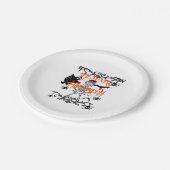 Pas op Halloween Papieren Bordje (Gekanteld)