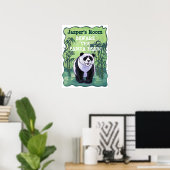 Pas op het Beer Panda Gepersonaliseerd Zaal Poster (Thuiskantoor)
