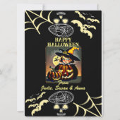  Pas op het heksenuur Freaky Halloween Feestdagenkaart (Achterkant)