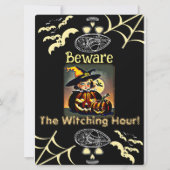  Pas op het heksenuur Freaky Halloween Feestdagenkaart (Voorkant)