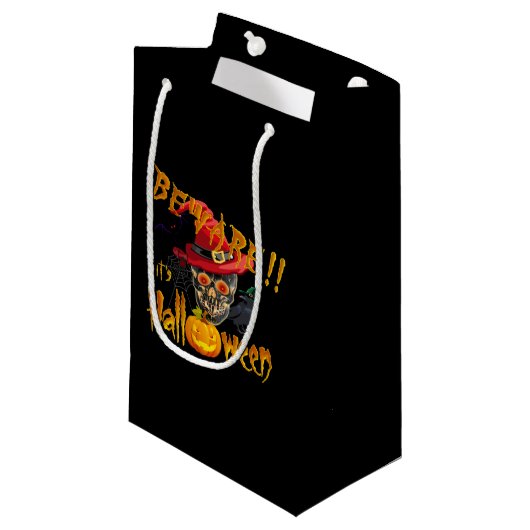 Pas op het is Halloween Klein Cadeauzakje (Voorkant Gekanteld)