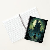 Pas op! Het vervloekte kasteel Halloween Notitieboek (Binnen)