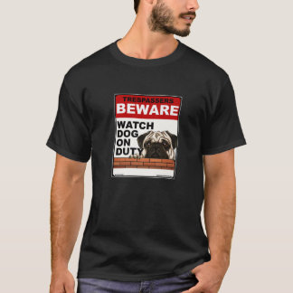 Pas Op Hond Dienstdoend Dieren T-shirt Hondenliefh