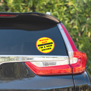 Pas op, ik ben een nieuwe chauffeur - Let op Sticker